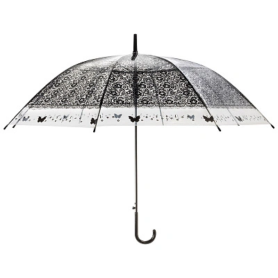 Зонт-трость полуавтоматический 90см BASIC черный_5