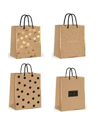 Пакет подарочный "В крафтовых тонах" 18*23*8 см