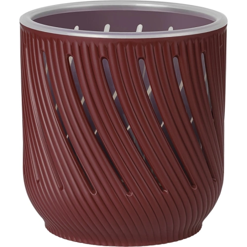 Кашпо для цветов пластиковое 1,3л d-12,5см "Fleurs" Бордо