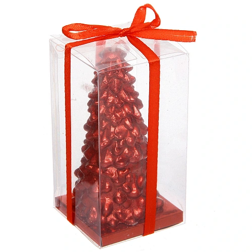 Свеча новогодняя Сказочная ель 5,5х10 см, красный_5