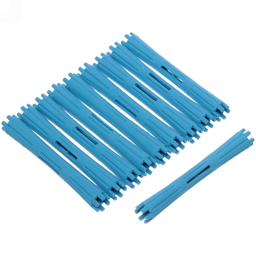 Бигуди пластмассовые-коклюшки 10шт "Styling", микс 6 цветов, d=1см (прозрачный пакет с подвесом), без резинки