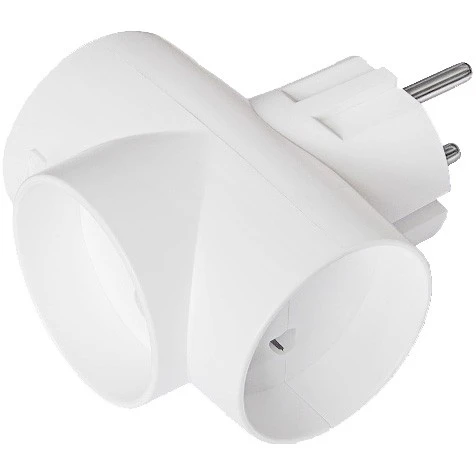 Тройник Toker 3T 6/10A б/з белый (50)