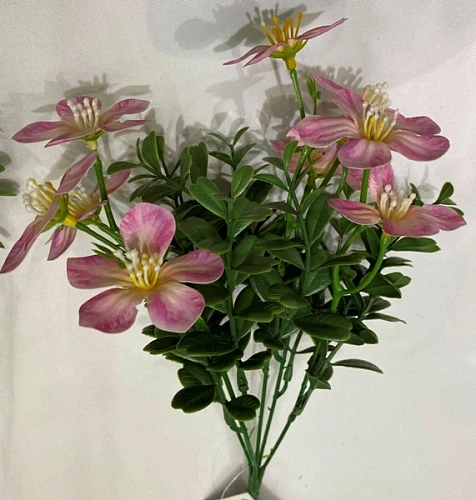 Искусственные цветы "Волшебство лета" 30см Лютики 10 цветков розовые