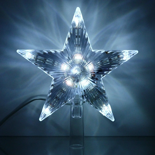 Звезда для елки светодиодная, Луч 28 ламп LED, 17,5 см, белый_8