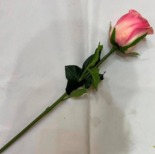 Цветок искусственный "Natur" 50см Розочка розовая