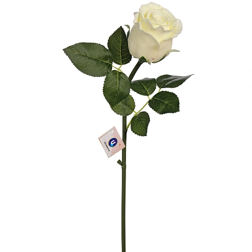 Цветок искусственный "Natur" 50см Розочка белая