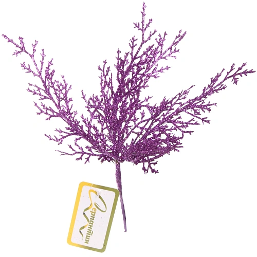 Ветка декоративная Зимний танец 27 см, Сиреневый_1