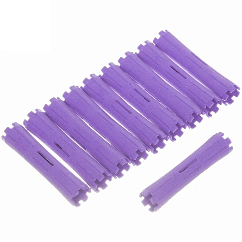 Бигуди пластмассовые-коклюшки 10шт Styling, микс 6 цветов, d=1,8см (прозрачный пакет с подвесом), без резинки_4