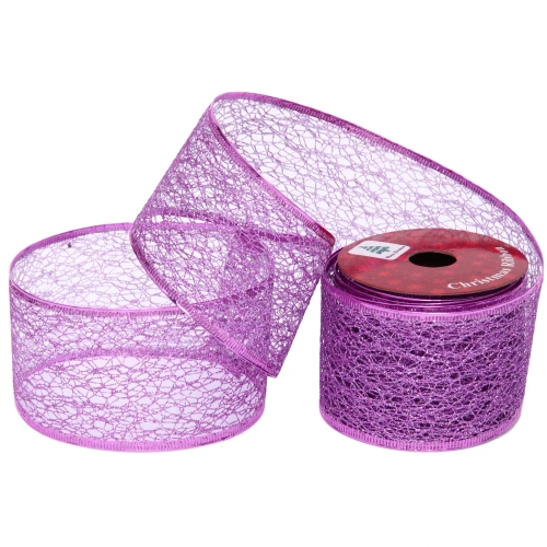 Лента для декорирования "Сказка" 6,3 см, 2,7 м, Фиолетовый