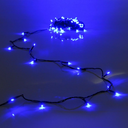 Гирлянда для дома 13м 152 лампы LED зеленый.пров.,8 реж, IP-20, Синий (возможность соединения)