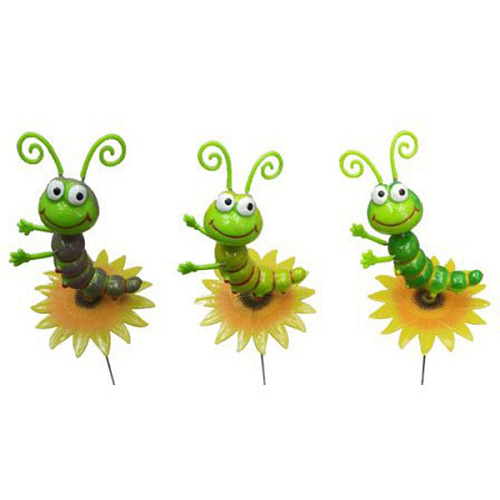 Фигура на спице Гусеница на подсолнухе 60 см (фигура 1410 см), микс_3