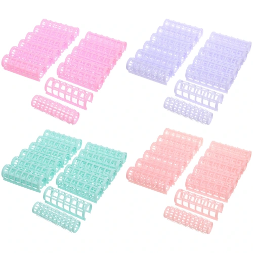 Бигуди пластмассовые с зажимом 12шт, цвет микс, d=20мм