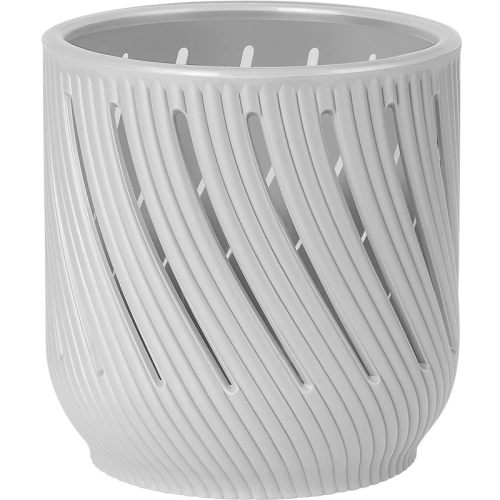 Кашпо для цветов пластиковое 2л d-14,5см "Fleurs" Серый жемчуг