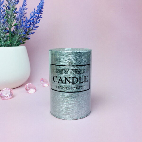 Свеча New Star 57,5см цвет серебро ZD-072_3