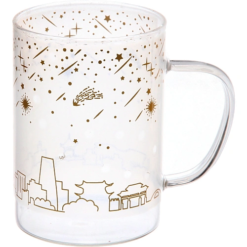Кружка стеклянная 450мл Звездный снегопад, микс рисунков_4
