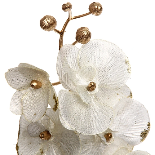 Искусственные цветы FLOWERS GLAMOUR 72см Орхидея белая_4