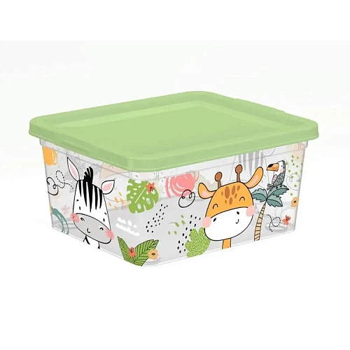 Контейнер для хранения мелочей с крышкой GIRAFFIX 19*16*9см, 1,9л