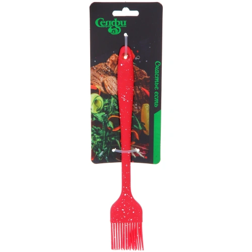 Кисточка кулинарная силиконовая "Bon appétit" 21*3,5см красная✦