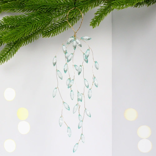 Ветка декоративная "Шарм" 27 см, Голубой