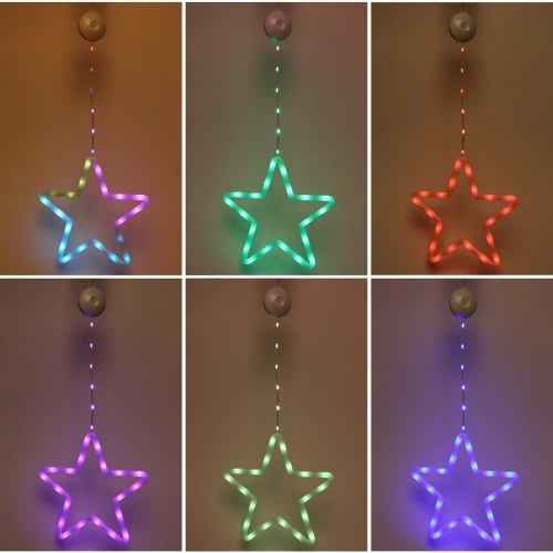 Фигура светодиодная "Звезда" 28х28 см (батарейки 3 ААА), 12 реж, Мультицвет