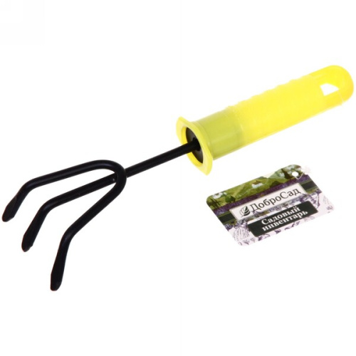 Рыхлитель "Чиполино" 3-х зубчатый 20*7,5см пластиковая ручка ДоброСад