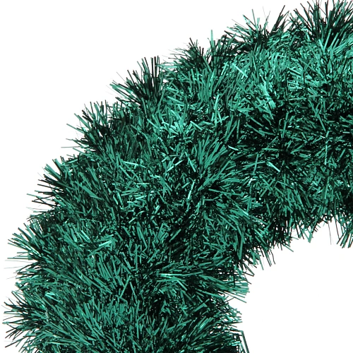 Венок декоративный TINSEL Яркие переливы 38 см, Изумруд_3