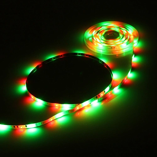 Лента светодиодная самоклейка 5м8мм, 300 ламп LED, 8 реж, с пультом, степень защиты IP64, RGB (арт542-132)_6