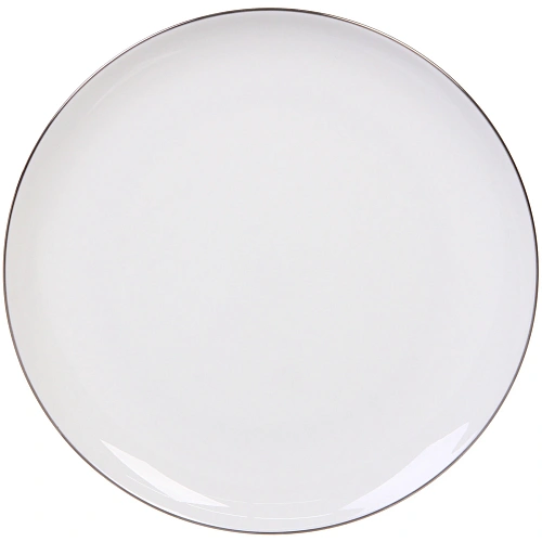 Тарелка фарфоровая White magic Silver 26см_3