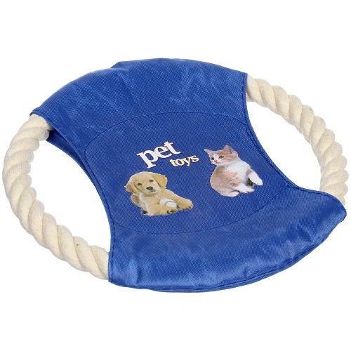 Игрушка текстиль Фрисби, цвет синий, 18см (лейбл)_7