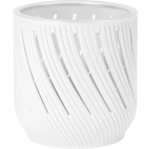 Кашпо для цветов пластиковое 2л d-14,5см "Fleurs" Белый