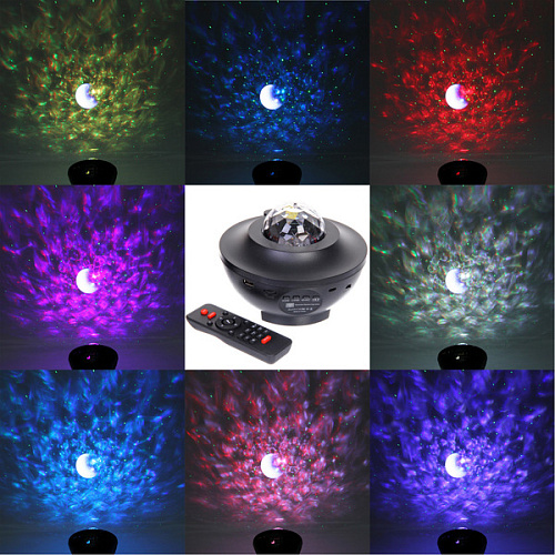Световой прибор Лазер "Сфера" 17*12 см, Bluetooth, USB, пульт д/у , питание от USB (Type-C)