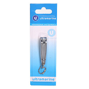 Кусачки для ногтей на блистере "Классика - Ultramarine" с цепочкой и пилкой, 5,2*1*1,1см