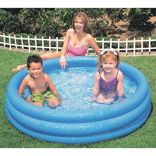 Бассейн надувной круглый 14733 см Crystal Blue Intex (58426)_4