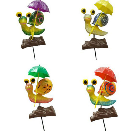 Фигура на спице Улитка с зонтиком 60 см (фигура 138 см), микс_3