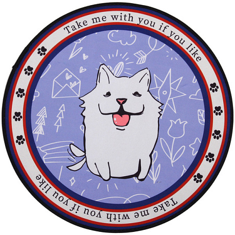 Коврик - лежанка для животных "ЛАПУСИКИ", мистер беляшик, цвет как на фото d-60см (лейбл)