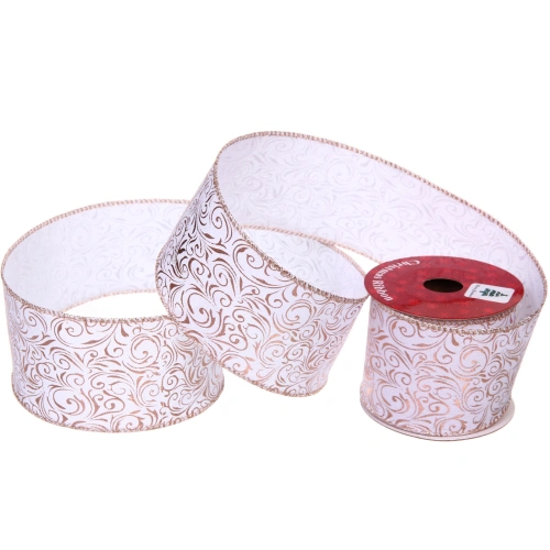 Лента для декорирования "Торжество" 6,3 см, 2,7 м, Розовое золото