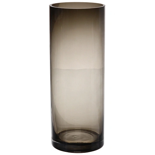 Ваза стеклянная "GREY GLASS" 12*30см, круглая