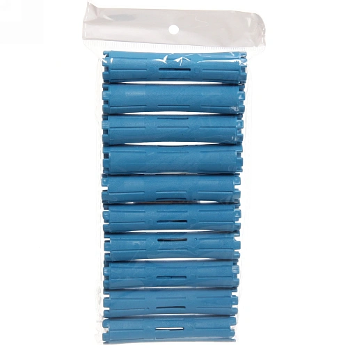 Бигуди пластмассовые-коклюшки 10шт Styling, микс 6 цветов, d=1,8см (прозрачный пакет с подвесом), без резинки_6