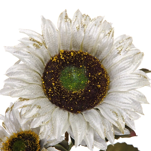 Искусственные цветы FLOWERS GLAMOUR 63см Подсолнухи 2 цветка белые_4