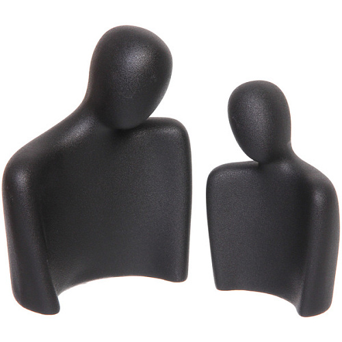 Статуэтка интерьерная SAND WORLD он и она 13,88,618,5см, цвет черный_4