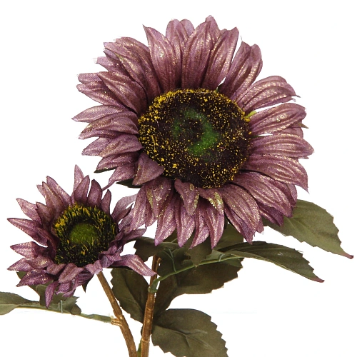 Искусственные цветы FLOWERS GLAMOUR 63см Подсолнухи 2 цветка лиловые_3