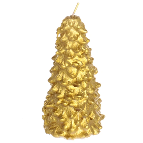 Свеча новогодняя Сказочная ель 5,5х10 см, золото_2
