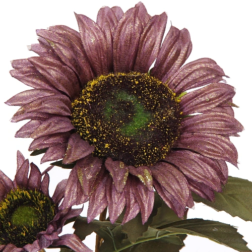 Искусственные цветы FLOWERS GLAMOUR 63см Подсолнухи 2 цветка лиловые_4
