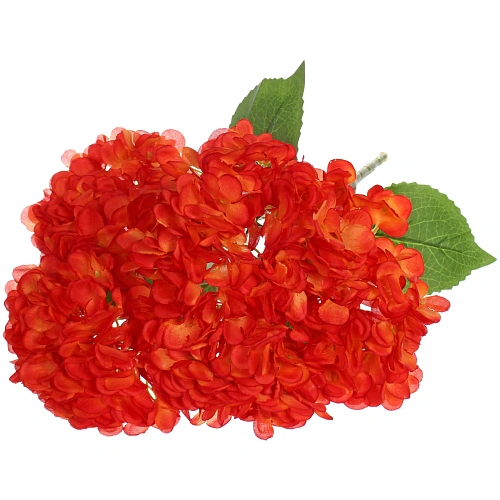 Искусственные цветы "Гортензия"  48см 5 цветков красные