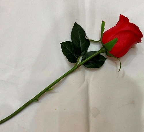 Цветок искусственный "Natur" 50см Розочка красная