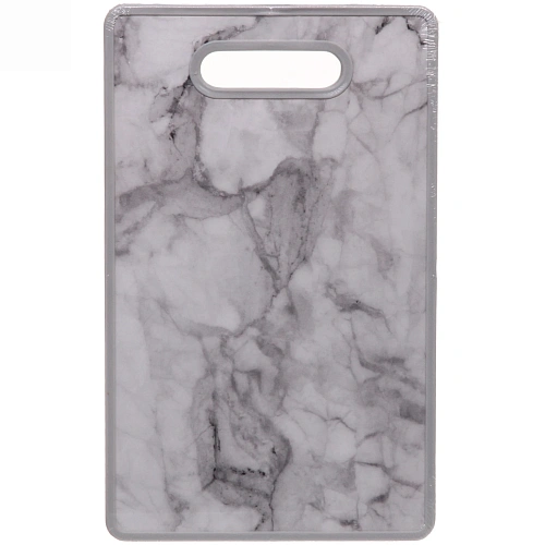 Доска разделочная "Stone" 23*37*1см Белый мрамор, прямоугольная