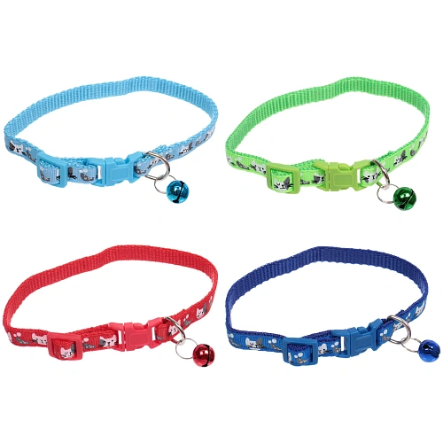 Ошейник с колокольчиком 119-32см Zoo City-Котик микс цветов CC14 Ultramarine_10