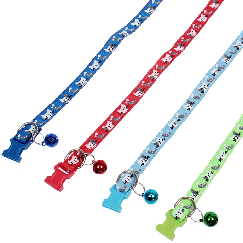 Ошейник с колокольчиком 119-32см Zoo City-Котик микс цветов CC14 Ultramarine_5