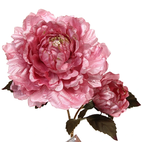 Искусственные цветы FLOWERS GLAMOUR 60см Пионы 2 цветка розовые_3