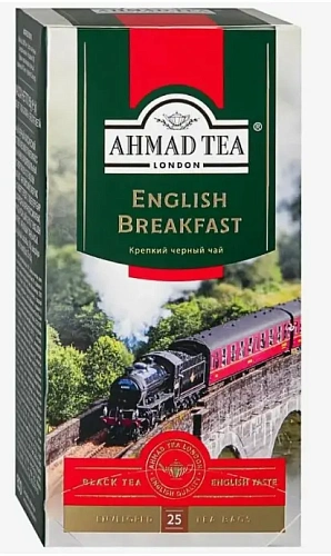 Чай черный AHMAD TEA English breakfast к/уп (Россия) 25пак